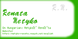 renata metyko business card